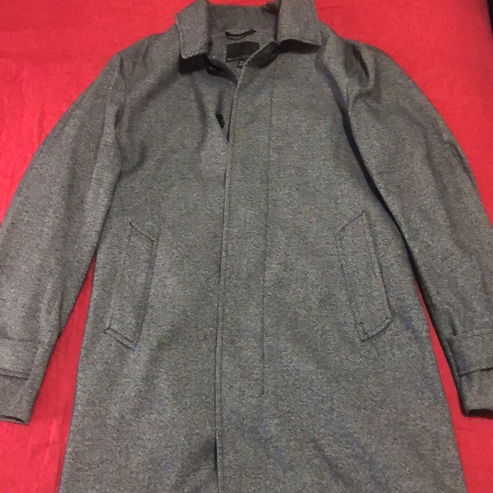 Banana Republic Gray Winter Long Trench Coat